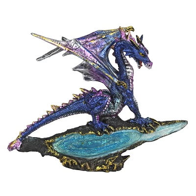 Geode Guardian Gothic Dragon Figurine