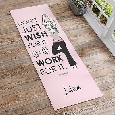 Work For It Personalized Yoga Mat