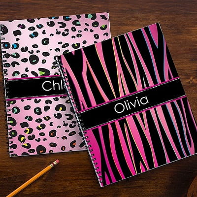 Pink Zebra Print Notebook