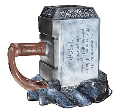 Thor Mjolnir Sculpted Ceramic Mug