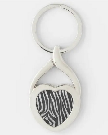 Zebra Print Key Chain