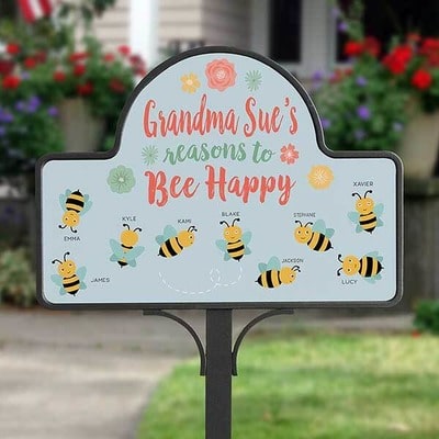 Bee Personalized Garden Sign