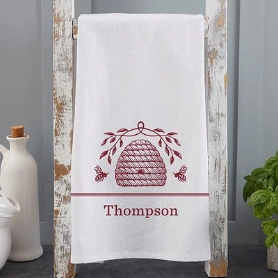 Beehive Personalized Tea Towel