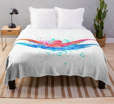 Butterfly Swimming Throw Blanket