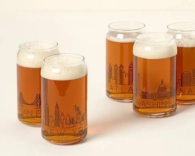 City Skyline Beer Glasses