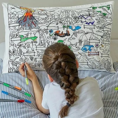 Color Your Own Dinosaur Pillowcase