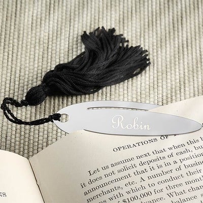 Engraved Stainless Steel Bookmark