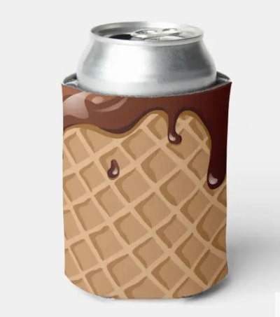 Fudge Waffle Cone Can Cooler