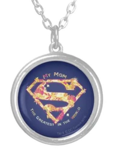 The Greatest Mom in the World Supergirl Necklace