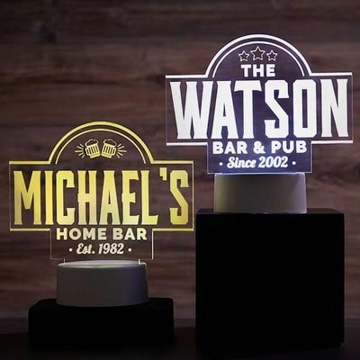 Home Bar Personalized LED Sign