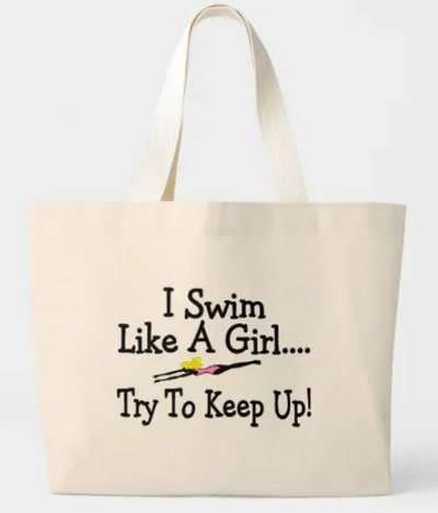I Swim Like A Girl Tote Bag