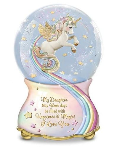 Musical Unicorn Glitter Globe For Daughter