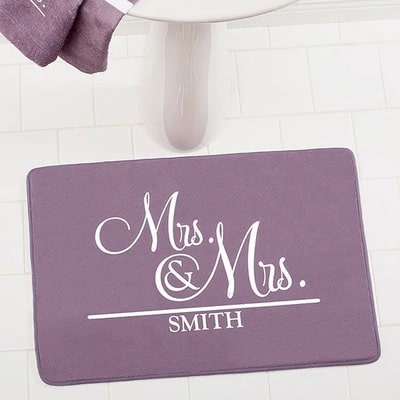 Newlyweds Personalized Bath Mat