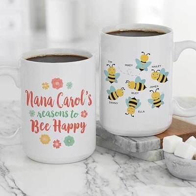 Personalized Bee Coffee Mug