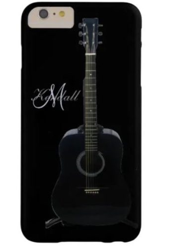  Personalized Black Guitar Phone Case
