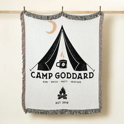 Personalized Camp Family Blanket