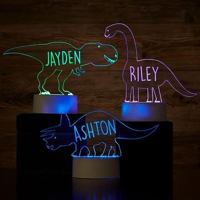 Personalized Dinosaur LED Light