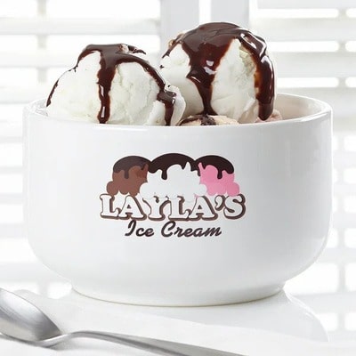Personalized Ice Cream Bowl