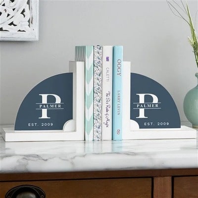 Personalized Wood Bookends