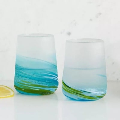 Sea Spray Wine Glass Set