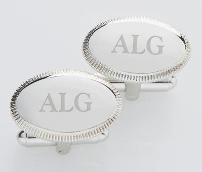 Silver Engraved Cufflinks