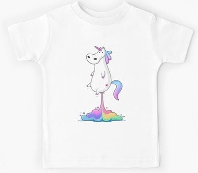 Unicorn Fart Kids T-Shirt