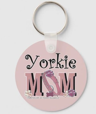 Yorkie Mom Key Chain