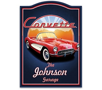 1957 Chevrolet Corvette Personalized Welcome Sign