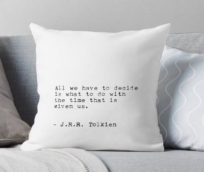 J.R.R Tolkien Quote Throw Pillow