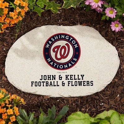 Washington Nationals Personalized Round Garden Stone