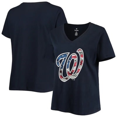Washington Nationals Women's Plus Size Banner T-Shirt
