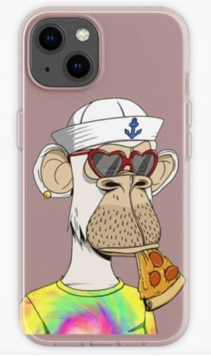 Bored Ape Yacht Club Pizza iPhone Case