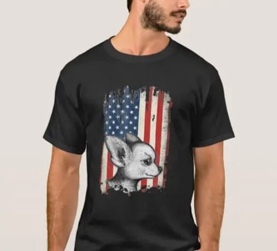 Chihuahua American Flag T-Shirt