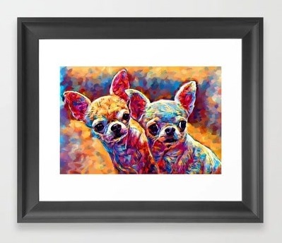 Chihuahua Bros Framed Art Print