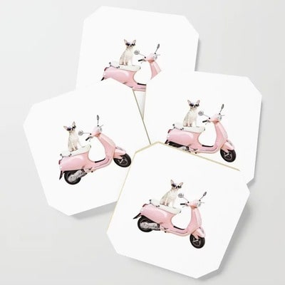 Ciao Chihuahua Pink Coasters
