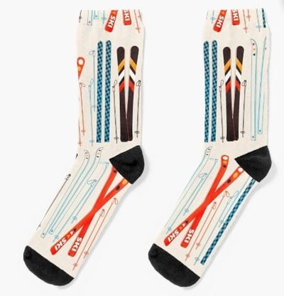 Colorful Retro Ski Socks
