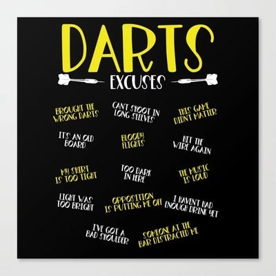 Darts Excuses Canvas Print