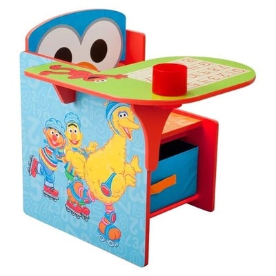 Elmo Kids Desk Chair with Storage Compartment