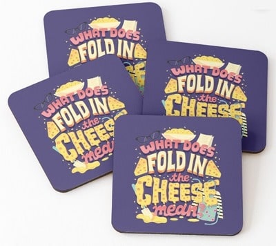 Fold in the Cheese Coasters