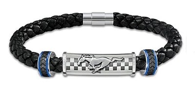 Ford Mustang Leather Bracelet