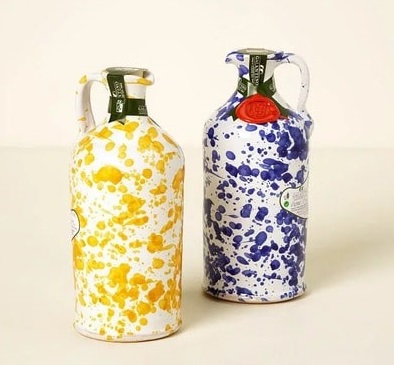 Hand-painted Olive Oil Carafe