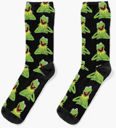 Kermit the Frog pattern Socks