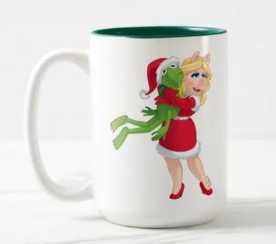 Kermit & Miss Piggy Christmas Coffee Mug