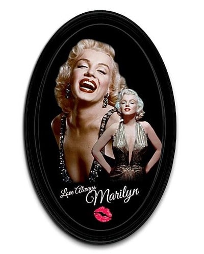 Marilyn Monroe Framed Oval Plate