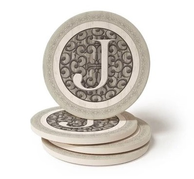 Monogram Stoneware Coaster