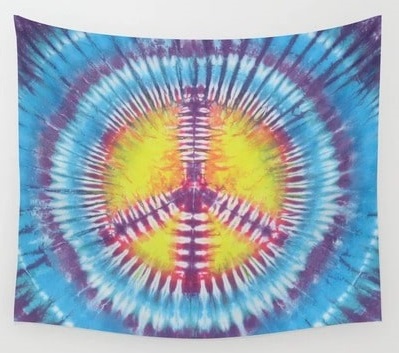 Peace Tie Dye Wall Tapestry