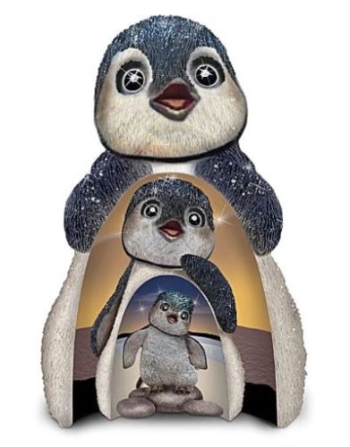 Penguin Figurine Set With Crystals
