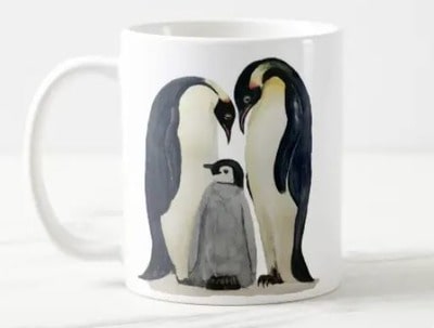 Penguin Family Ceramic Mug