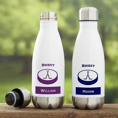 Personalized Hockey Water Bottle