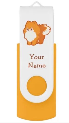 Personalized Kawaii Pomeranian USB Flash Drive